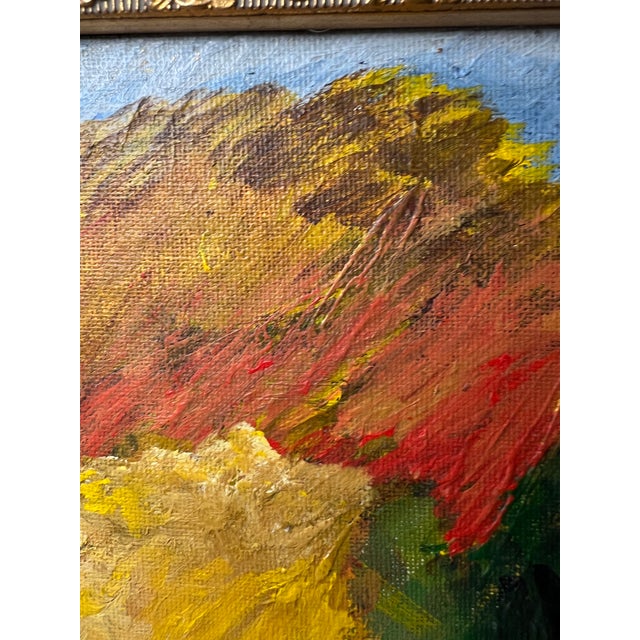 Aspen Wine, Late 20th Century Expressionist Style Fall Mountain Landscape For Sale - Image 4 of 8