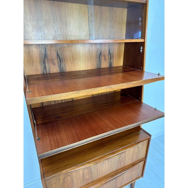 Vintage Walnut Cabinet by Franz Ehrlich for VEB Deutsche Werkstätten Hellerau, 1950s For Sale - Image 13 of 17