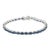 Contemporary 9.71 Ct Blue Sapphire Tennis Bracelet in Sterling Silver for Her For Sale
