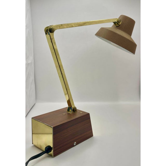 Metal Vintage 1960’s Tensor Adjustable Brass Desk Lamp For Sale - Image 7 of 8