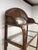 Wood Vintage Rattan and Glass Arched Fan Top Multi Shelf Etagere For Sale - Image 7 of 18
