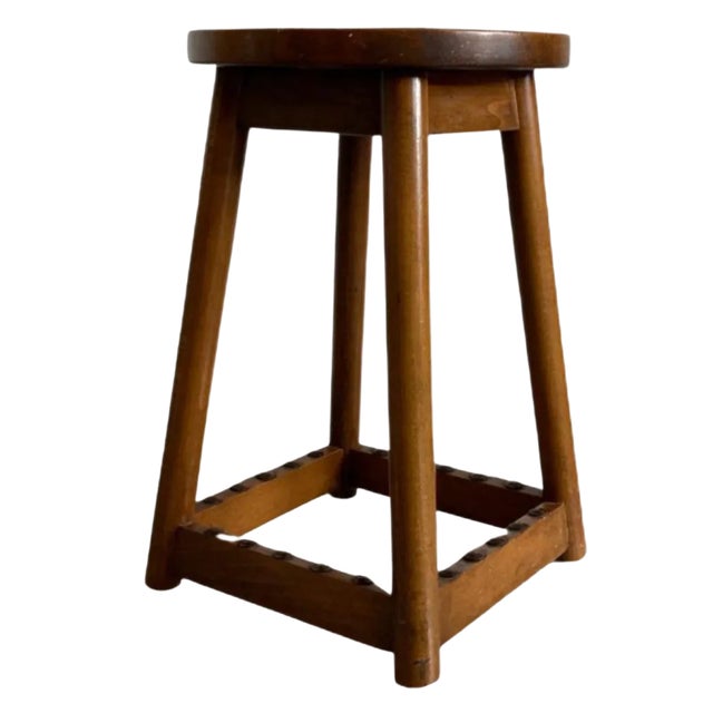 Dutch Art Deco Amsterdam School Stool For Sale