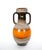 Large Mid-Century West German Porcelain Vase, Orange, Beige & Brown, 18" Tall For Sale - Image 11 of 11