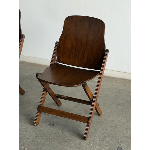 1940s Folding Chairs by American Seating Company For Sale - Image 9 of 12