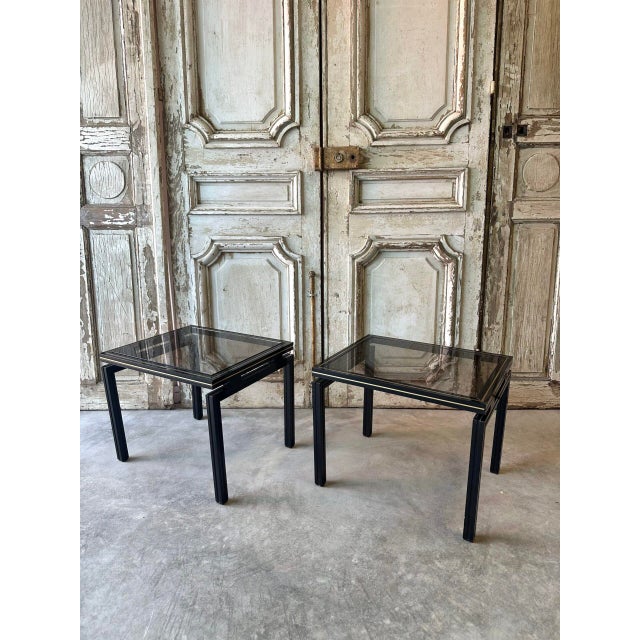 Black Side Tables by Pierre Vandel, 1980s, Set of 2 For Sale - Image 10 of 10