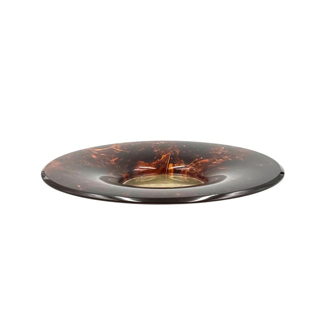 Guzzini Hollywood Regency Brass Centerpiece, Guzzini Italy 1970s For Sale - Image 4 of 11