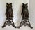 Early 20th C. Pair of Cast Iron Victorian Cat Andirons With Glass Eyes For Sale In Los Angeles - Image 6 of 11