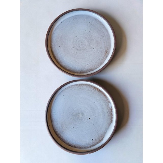 Mid-Century Modern Stoneware Plates by Jean and Norbert Pierlot for Ratilly, Puisaye, 1970s, Set of 6 For Sale - Image 3 of 7