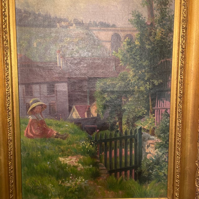 1914 Oil Painting by French Painter G. Gregoire For Sale - Image 10 of 12