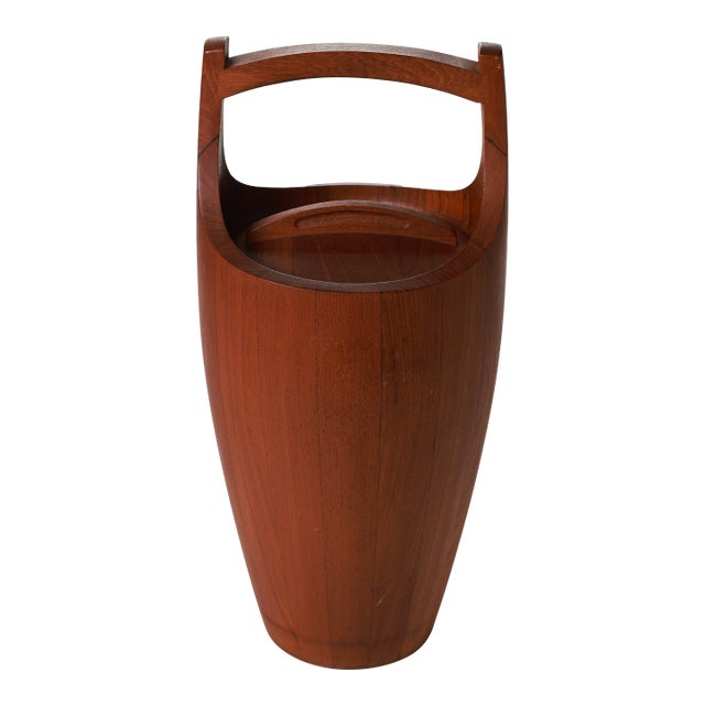 1960s Dansk Teak Ice Bucket by Jens Quistgaard | Mid-Century Modern Scandinavian Design For Sale