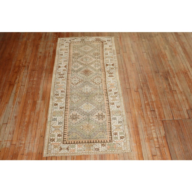 Early 20th Century Zabihi Collection Persian Kurd Runner - 3'6" x 7'2" For Sale In New York - Image 6 of 7