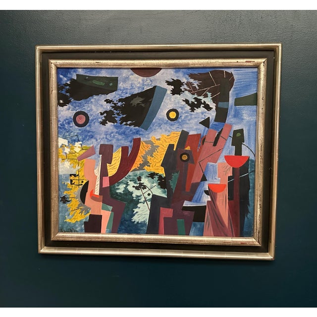 Manfred Bluth, Abstract Composition, 1950s, Acrylic Painting on Canvas, Framed For Sale - Image 10 of 17