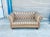 1970s Vintage Tan Leather Tufted Chesterfield Loveseat For Sale - Image 9 of 12