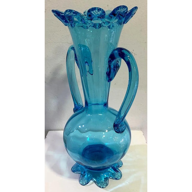 Blowed glass vase and manual maker. Mallorquina Gordiola handmade manufacturing. This piece is attributed to the mentioned...