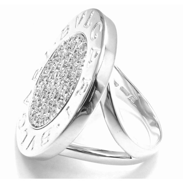 Bulgari 18k White Gold Diamond Ring For Sale In Philadelphia - Image 6 of 10