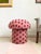 Mushroom Ottoman in Wool Pink Dot - Large Dots For Sale - Image 4 of 13