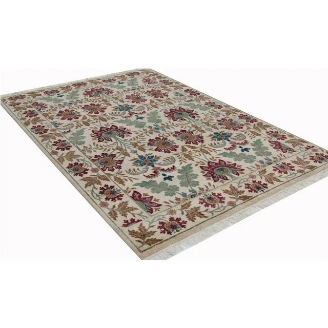 Handwoven Spanish Style Area Rug 6'0" X 8'8" For Sale - Image 10 of 11