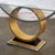 Late 20th Century Art Deco Revival to Postmodern Sofa or Console Table Geometric Gold and Silver Leaf Base For Sale - Image 16 of 18
