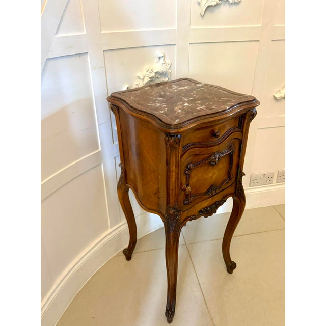 French Victorian Bedside Cabinet, 1860s For Sale - Image 3 of 12