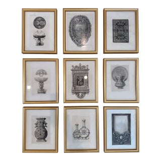 Late 20th Century Set of 9 Vintage Prints in Frames For Sale