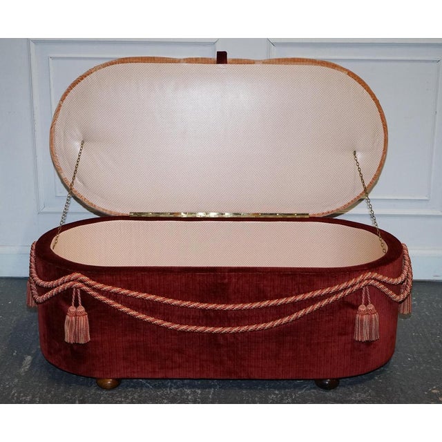 Antique Victorian Fabric Ottoman For Sale - Image 9 of 18