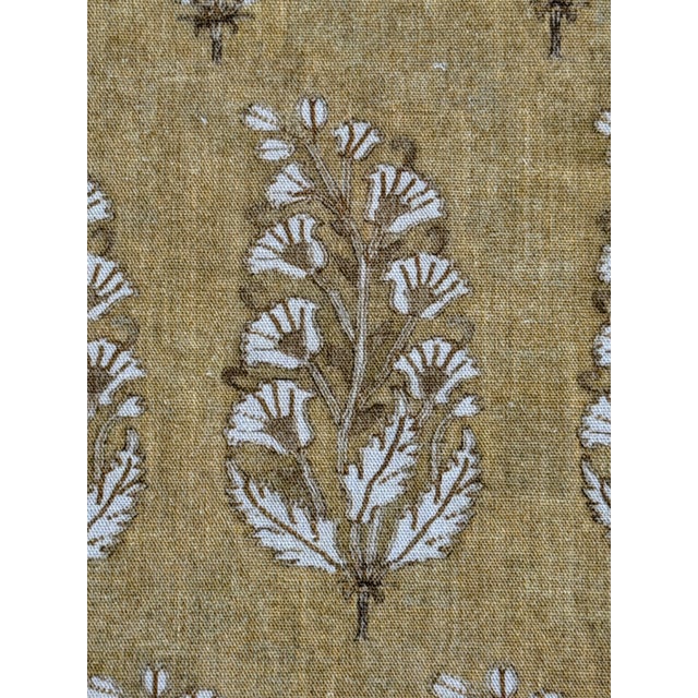 Iksel Decorative Arts Safavid Boteh Gold Fabric 7 Yards Schumacher For Sale - Image 9 of 9