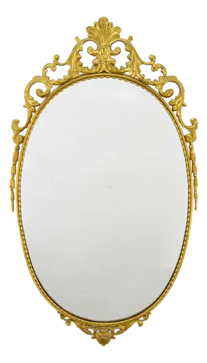 Early 20th Century Brass Wall Mirror
