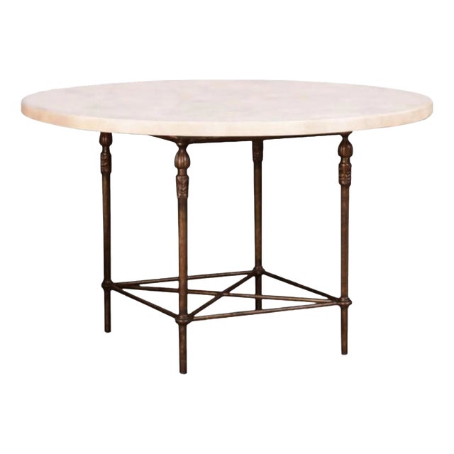 Montecito Outside Dining Table in Bronze Finish by Michael Taylor For Sale