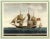 Handcolored heliotype of an English ship after a work of Jean-Jérôme Baugean, created in circa 1920. This original print...