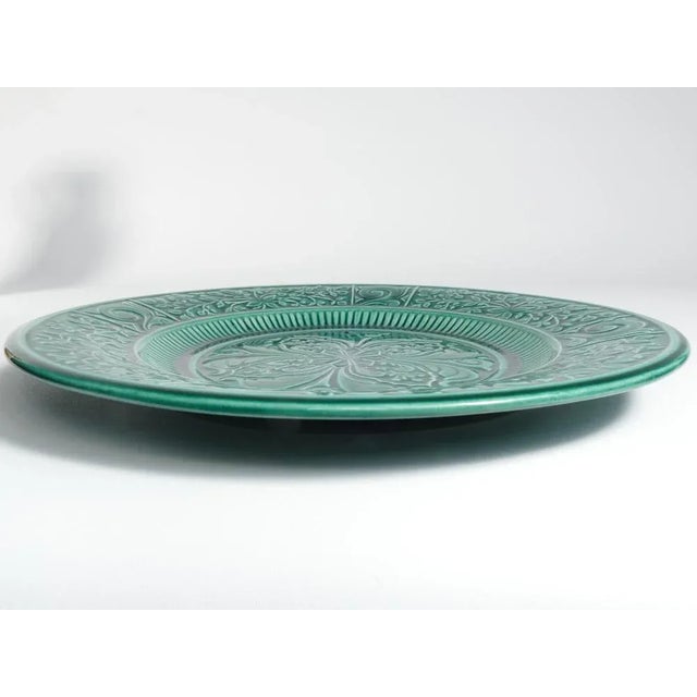 Large Scandinavian Modern Green Plate from Arol Ceramic, Norway, 1950s For Sale - Image 11 of 12