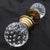 Antique Controlled Bubble Glass Wide Shank Door Knob Set For Sale - Image 6 of 6