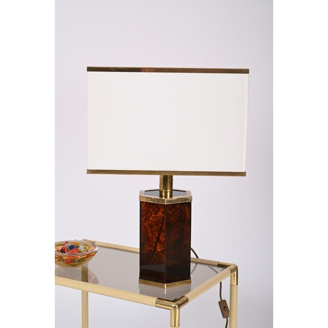 Italian Metal, Brass and Smoked Glass Coffee Table from Tommaso Barbi, 1970s For Sale - Image 12 of 14