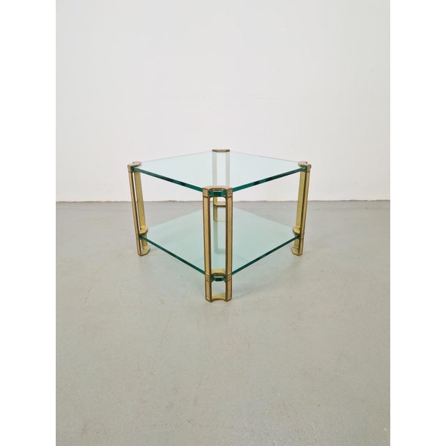 Gold T24 Coffee Table in Brass with Double Glass Tops by Peter Ghyczy, 1970s For Sale - Image 8 of 10