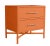Contemporary Verona Two-Drawer Nightstand in Citrus Orange For Sale - Image 3 of 6