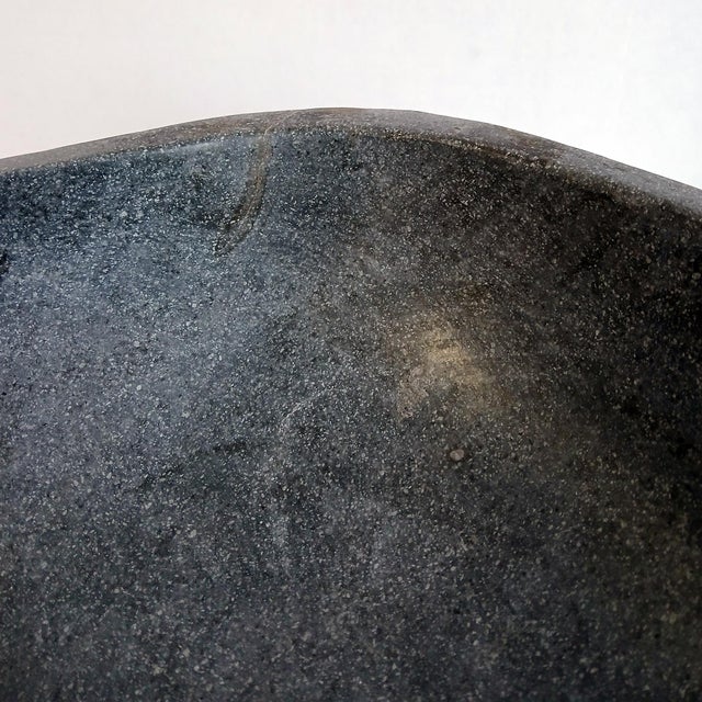 Polished Stone Bowl From Indonesia, Organic Modern Design For Sale - Image 15 of 18