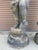 1940s Pair of Grand 39" Tall Neoclassical Cast Stone Putti Figure Planters With Mossy Patina For Sale In Mobile - Image 6 of 14