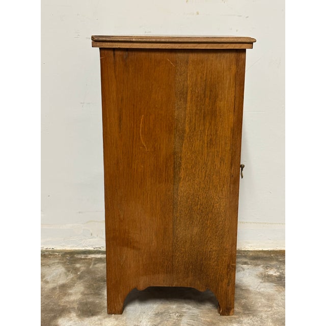 Brown Antique Oak Potcupboard Nightstand For Sale - Image 8 of 8