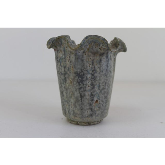 Stoneware Vase with Blue and Green Glaze by Arne Bang, Denmark 1940s For Sale - Image 9 of 18