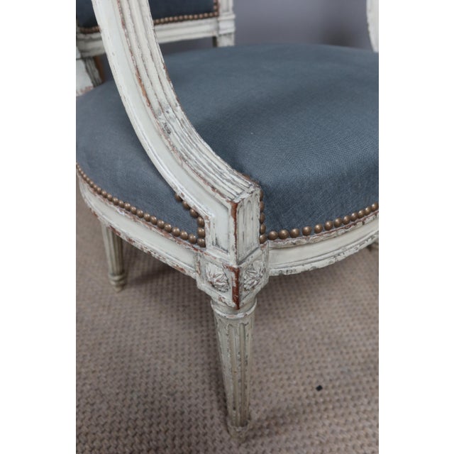 Louis XVI Armchairs, Set of 3 For Sale - Image 4 of 16