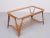 Very nice organic shaped coffee table . Solid Nutwood . Glass top . good condition .