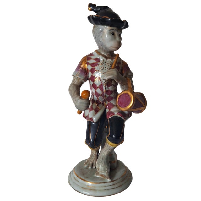 Early 21st Century Mottahedeh Style Singerie Motif Porcelain Figure For Sale - Image 12 of 12