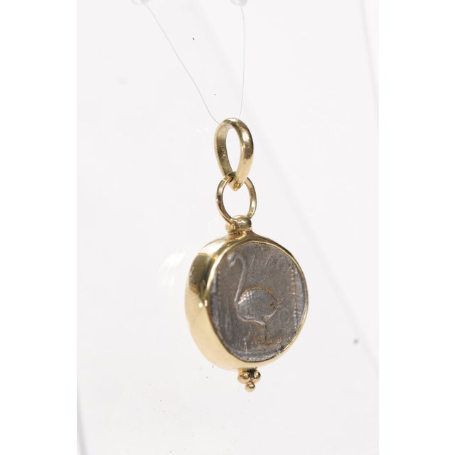Rare Swan Stater Ar [Coin] Pendant W/ 18k Trim For Sale - Image 12 of 12