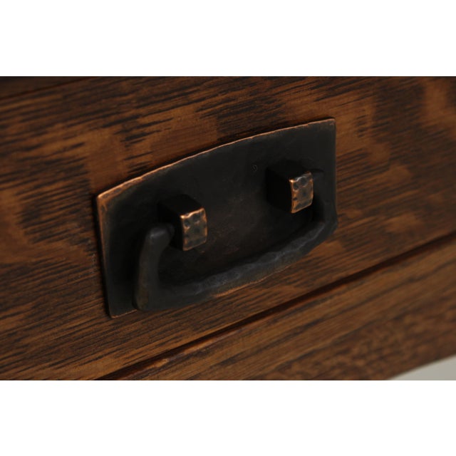 Pair Stickley Arts & Crafts Mission Oak Lamp Tables For Sale - Image 12 of 17