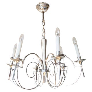 Six-Arm Chandelier by Gaetano Sciolari For Sale