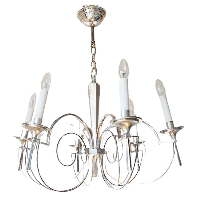 Six-Arm Chandelier by Gaetano Sciolari For Sale