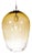 Zenith Pendant Light from the Fizz Collection in Amber For Sale