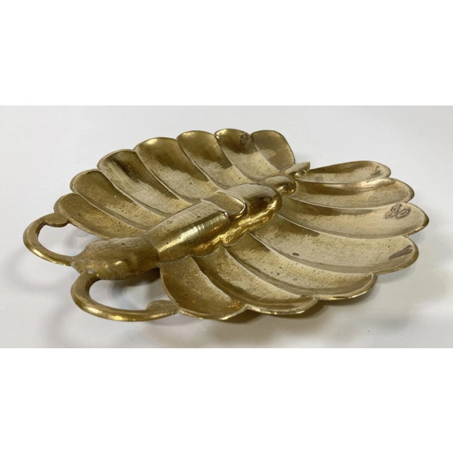 MCM Brass Butterfly Catchall Dish Ashtray For Sale In Kansas City - Image 6 of 7
