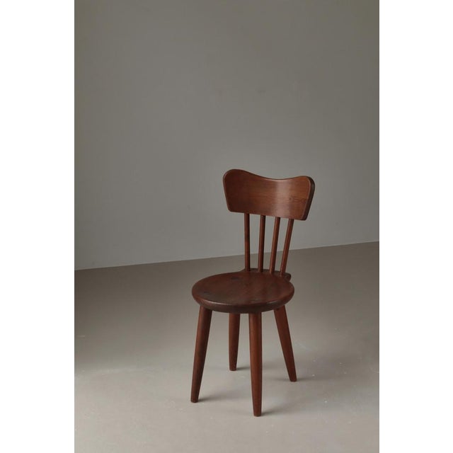 Swedish Modern Pinewood Chair attributed to Torsten Claeson for Steneby Hemslöjd, 1930s For Sale - Image 3 of 17