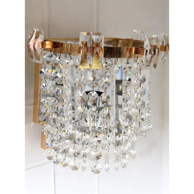 Metal Lead Crystal Wall Lights from Maderna, 1960s, Set of 2 For Sale - Image 7 of 9