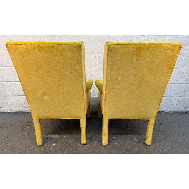 Pair of Vintage Hollywood Regency Style Wingback Armchairs by Beachley For Sale - Image 9 of 15